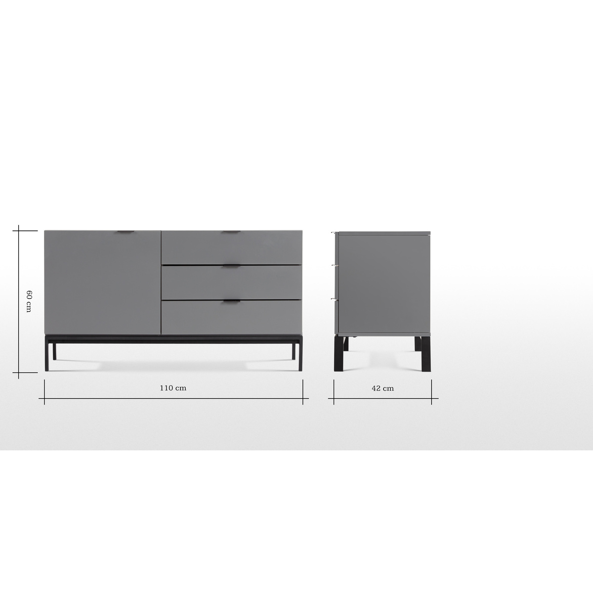 Marcell Compact Sideboard, Grey – image 10