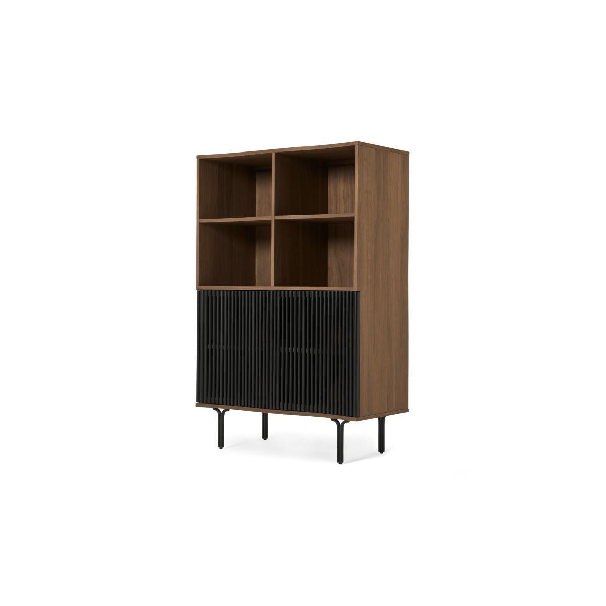 Zaragoza Highboard, Walnut & Charcoal Black – image 3