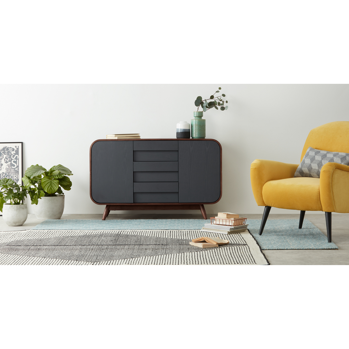 Esme Sideboard, Dark Stain Ash and Grey – image 4