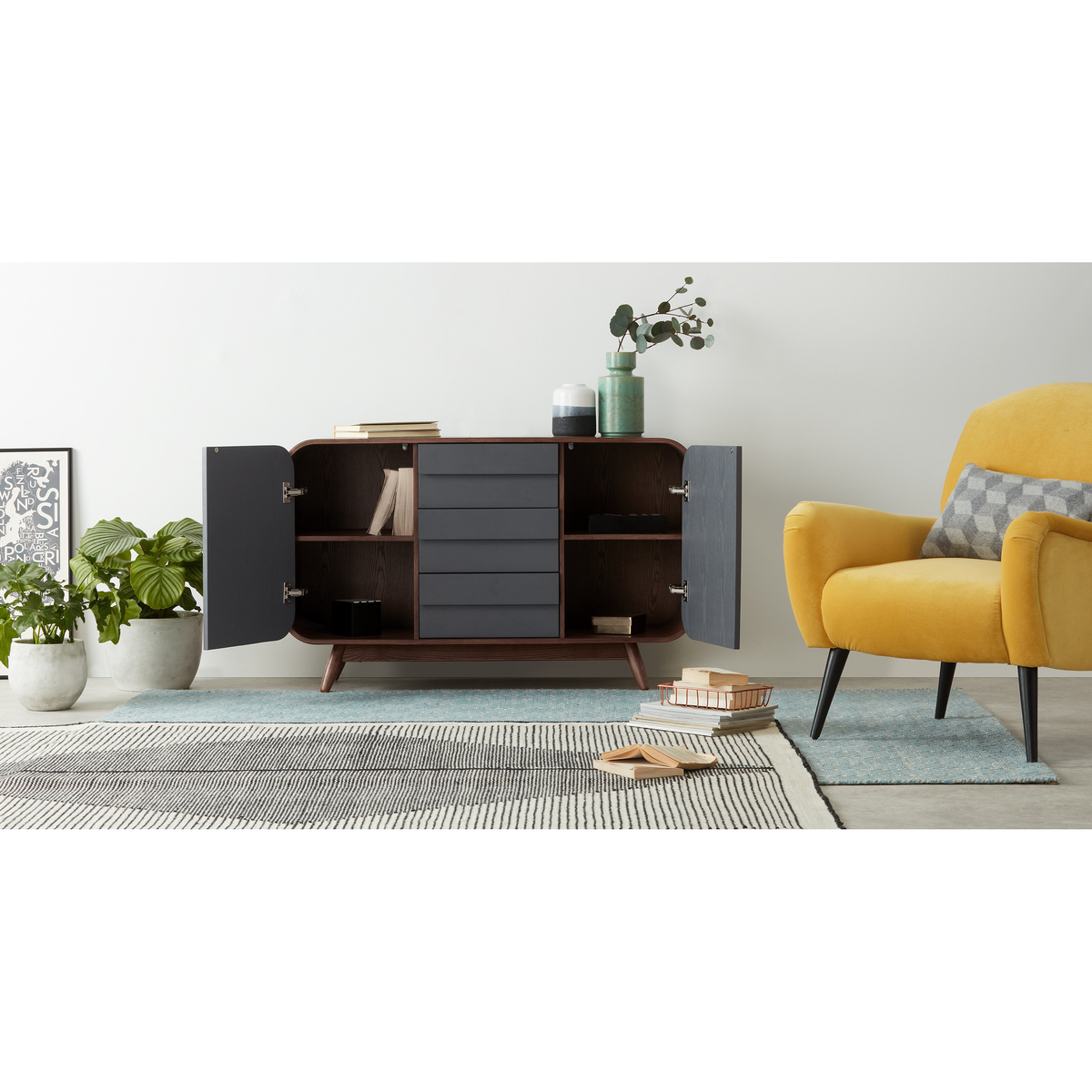 Esme Sideboard, Dark Stain Ash and Grey – image 7