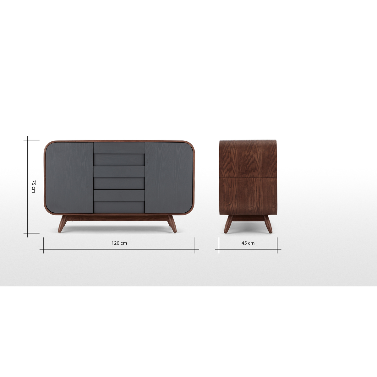 Esme Sideboard, Dark Stain Ash and Grey – image 10