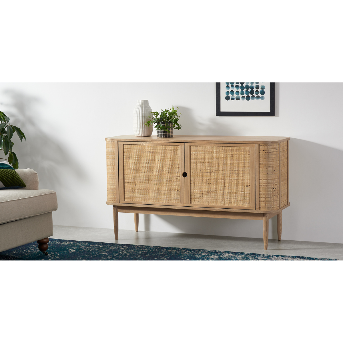 Liana Woven Front Sideboard, Ash & Rattan – image 3