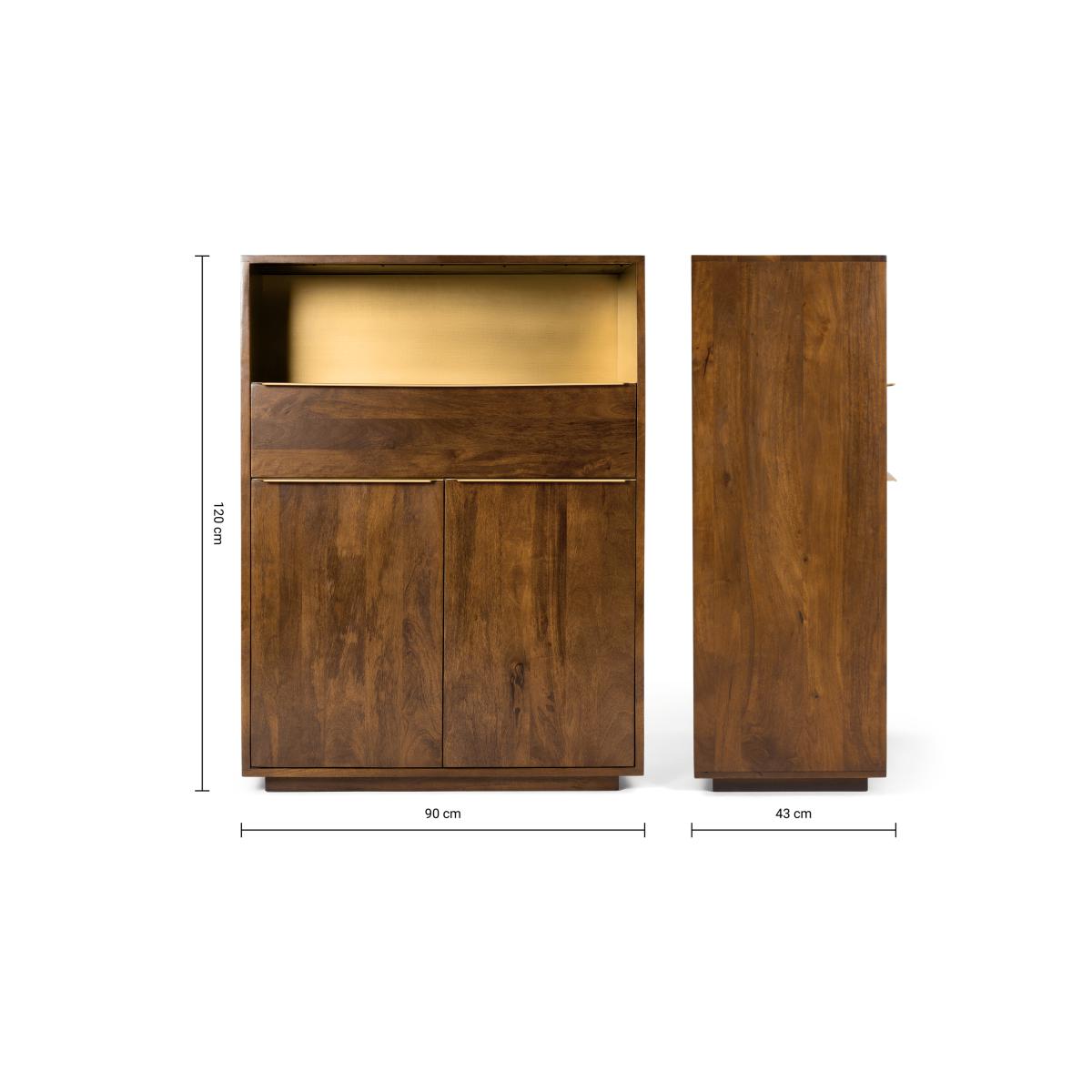 Anderson Highboard, Mango Wood & Brass – image 8