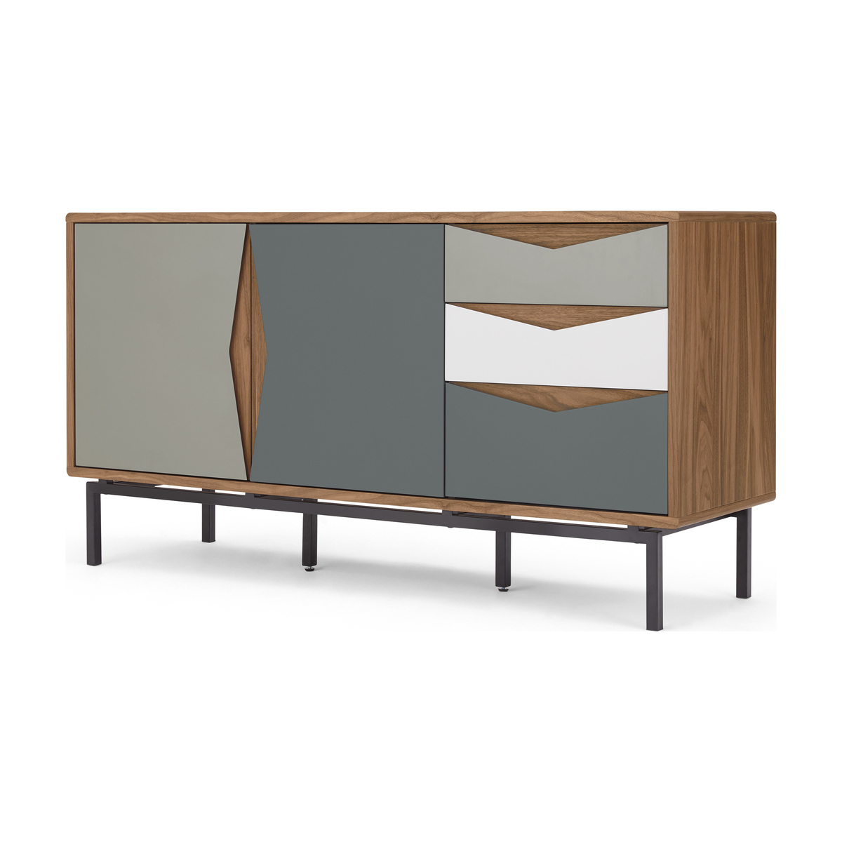 Louis sideboard, walnut and grey – image 2