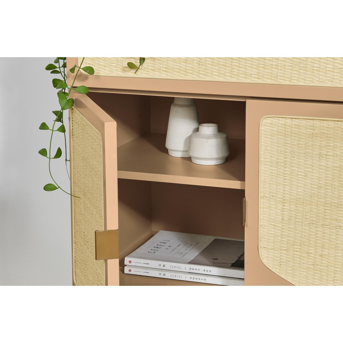 Emmi Compact Sideboard, Light Caramel & Rattan – image 5
