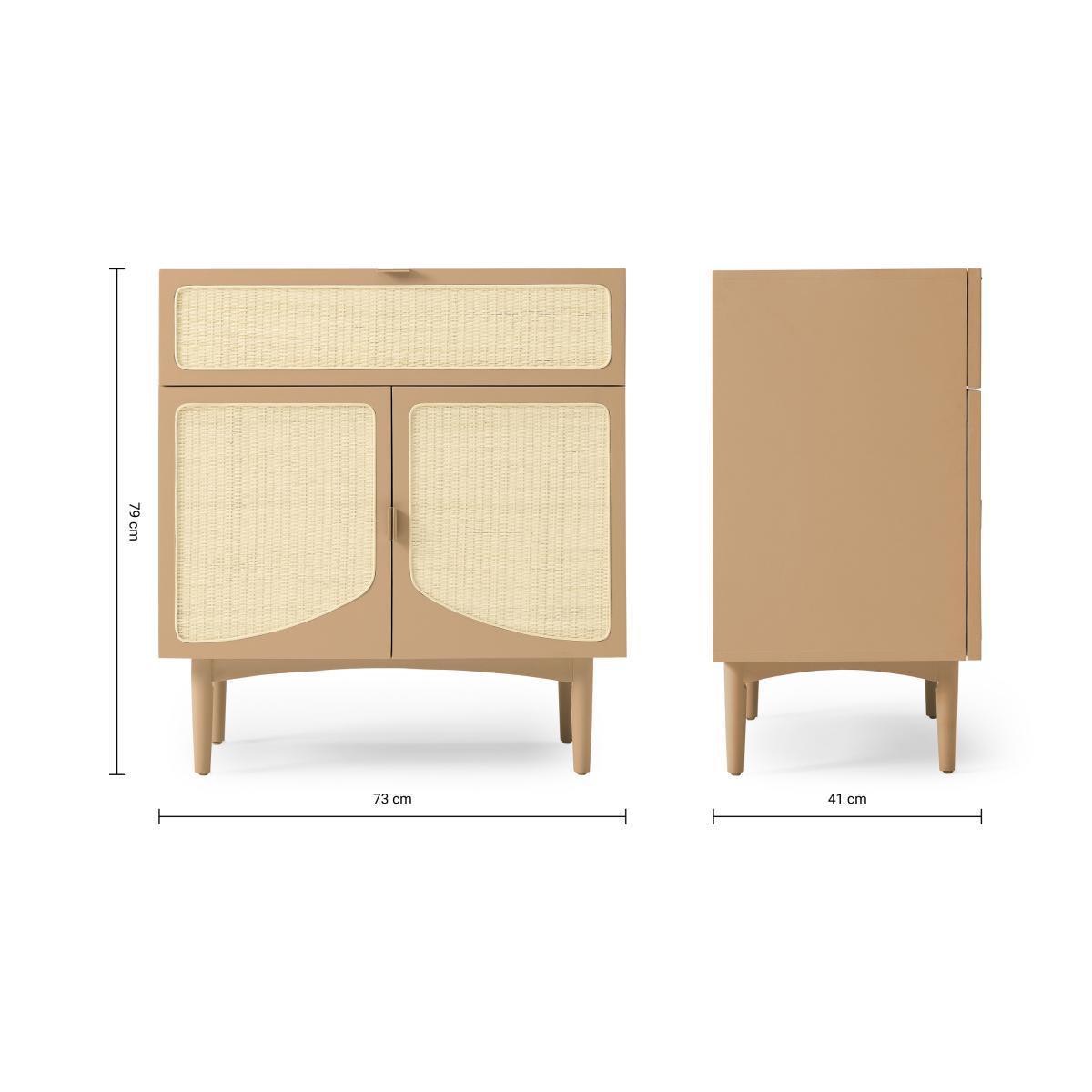 Emmi Compact Sideboard, Light Caramel & Rattan – image 10