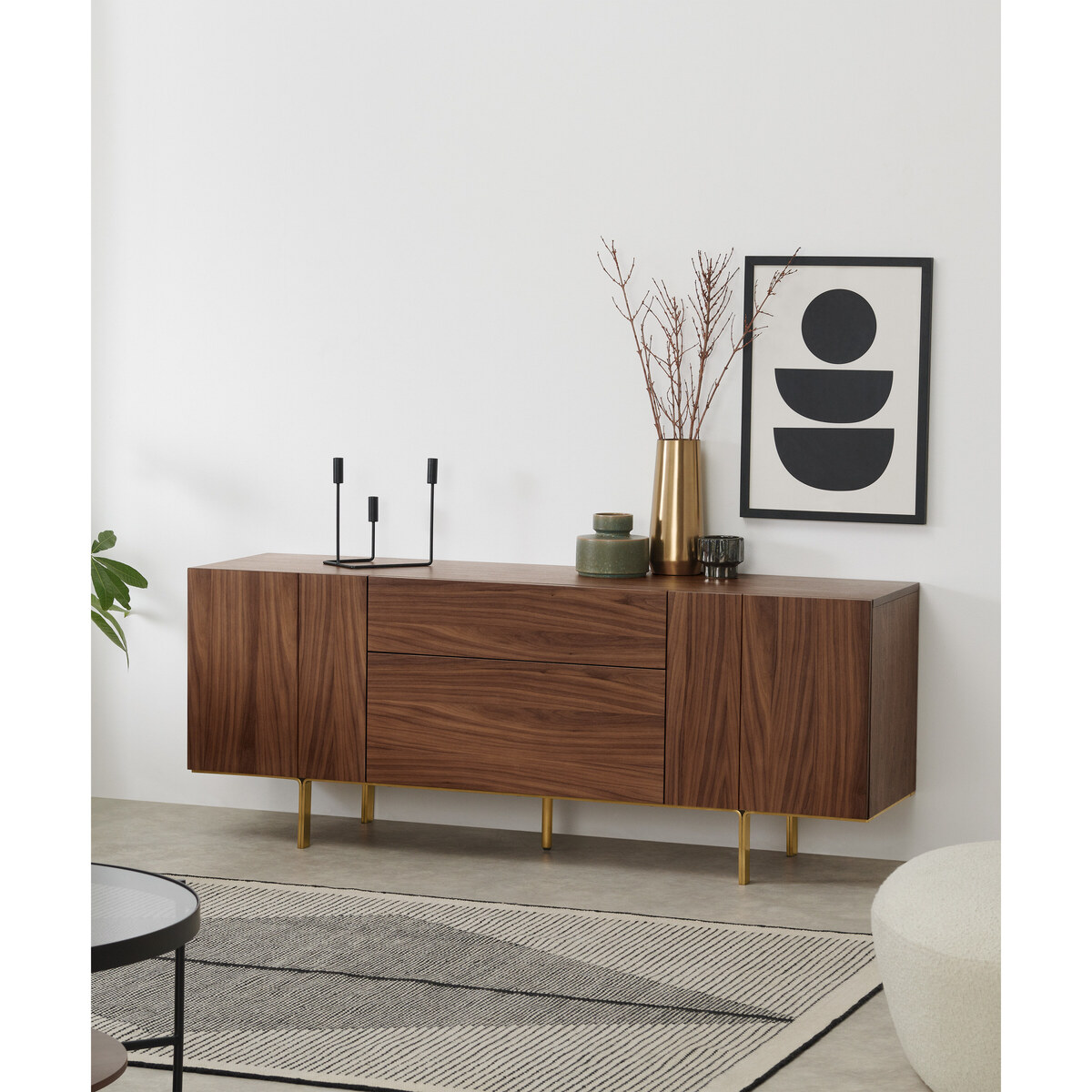 Keaton Sideboard, Walnut & Brass – image 3