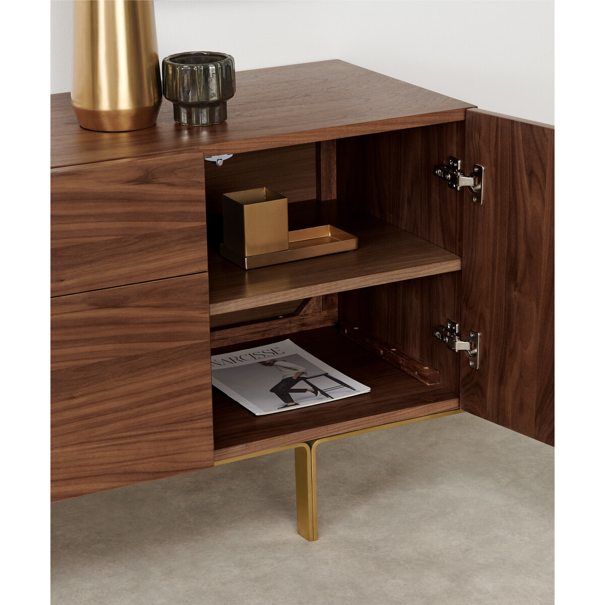 Keaton Sideboard, Walnut & Brass – image 6