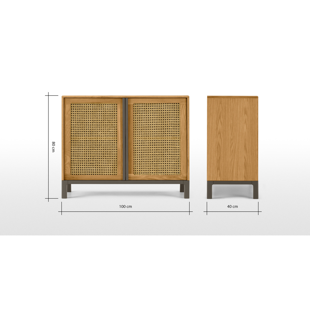 Reema Compact Sideboard, Oak & Grey – image 5