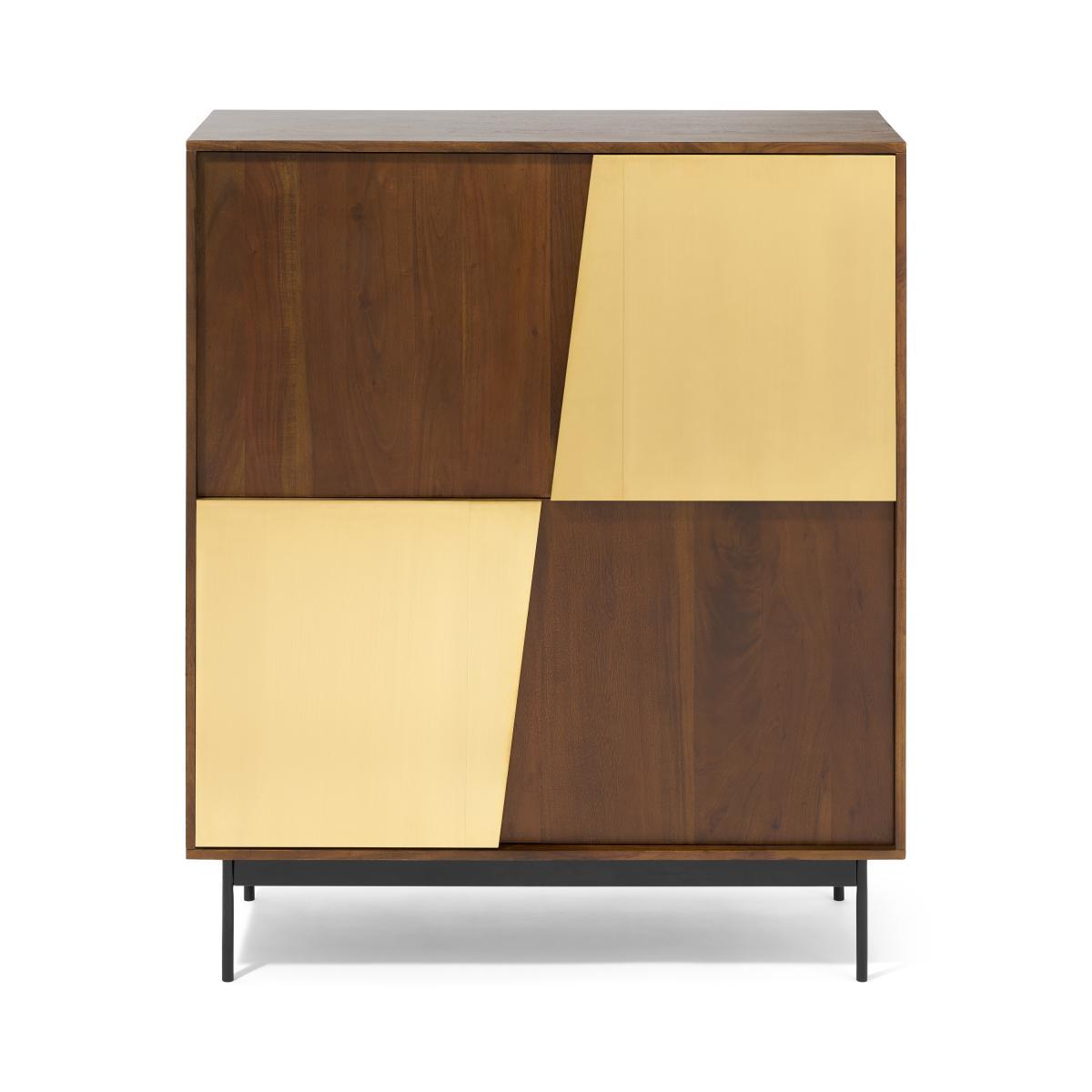 Mischa Highboard, Acacia Wood & Brass – image 2