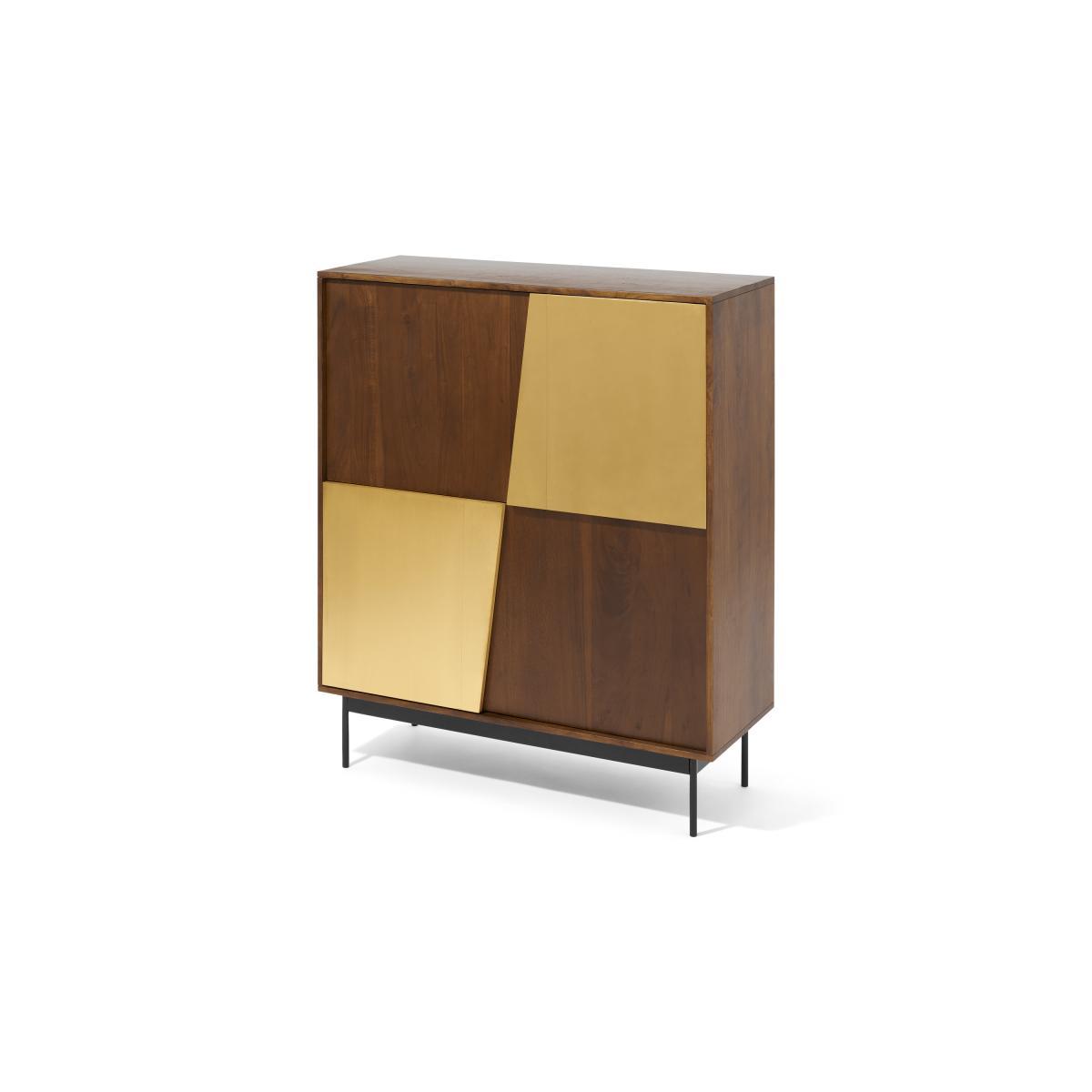 Mischa Highboard, Acacia Wood & Brass – image 3