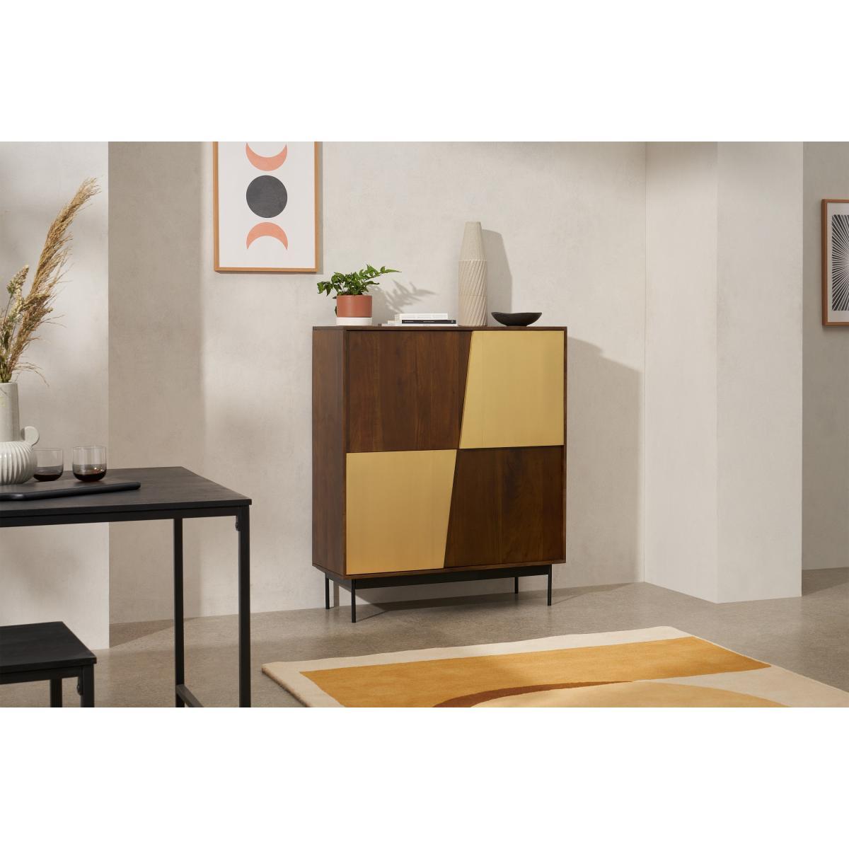 Mischa Highboard, Acacia Wood & Brass – image 4