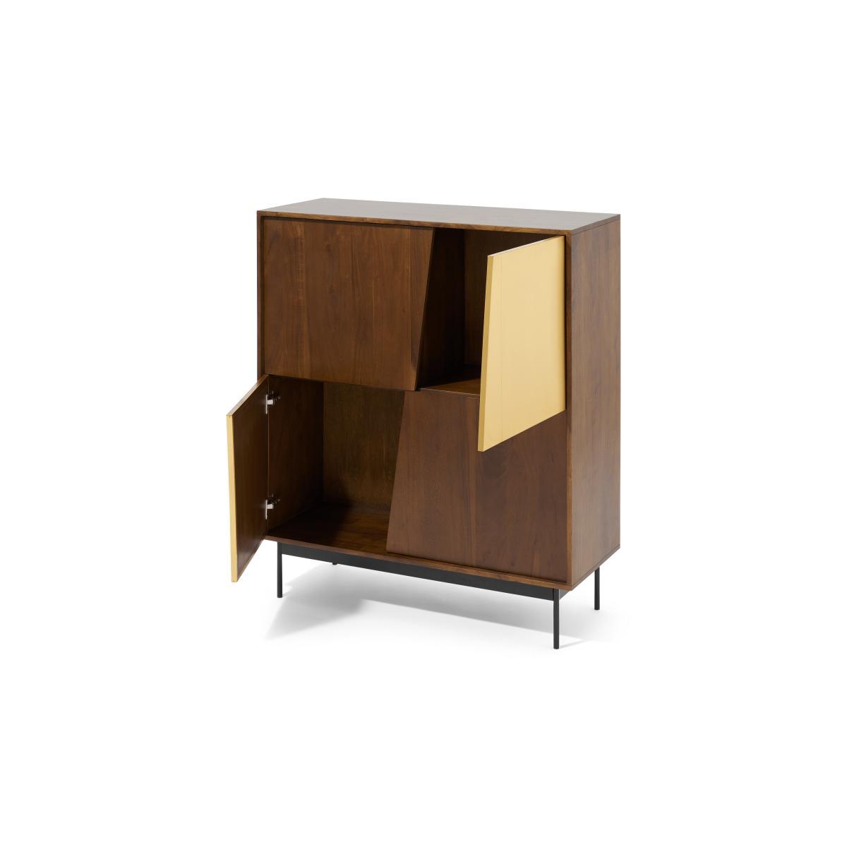 Mischa Highboard, Acacia Wood & Brass – image 6