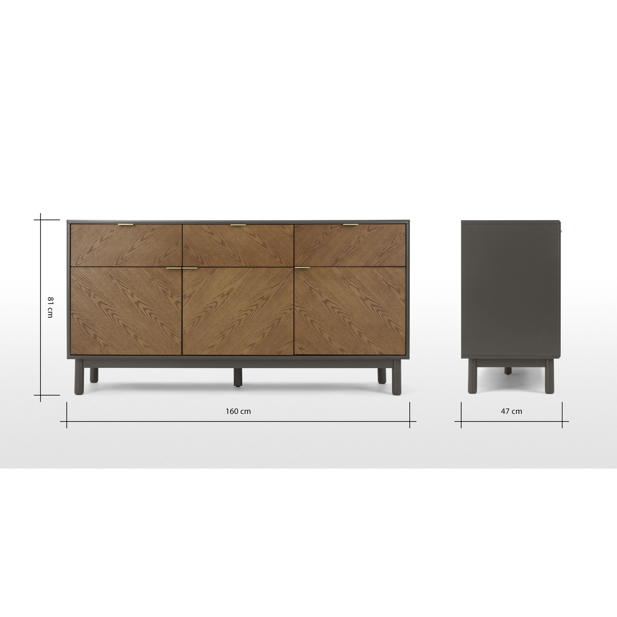 Belgrave Large Sideboard, Dark Stained Oak – image 9