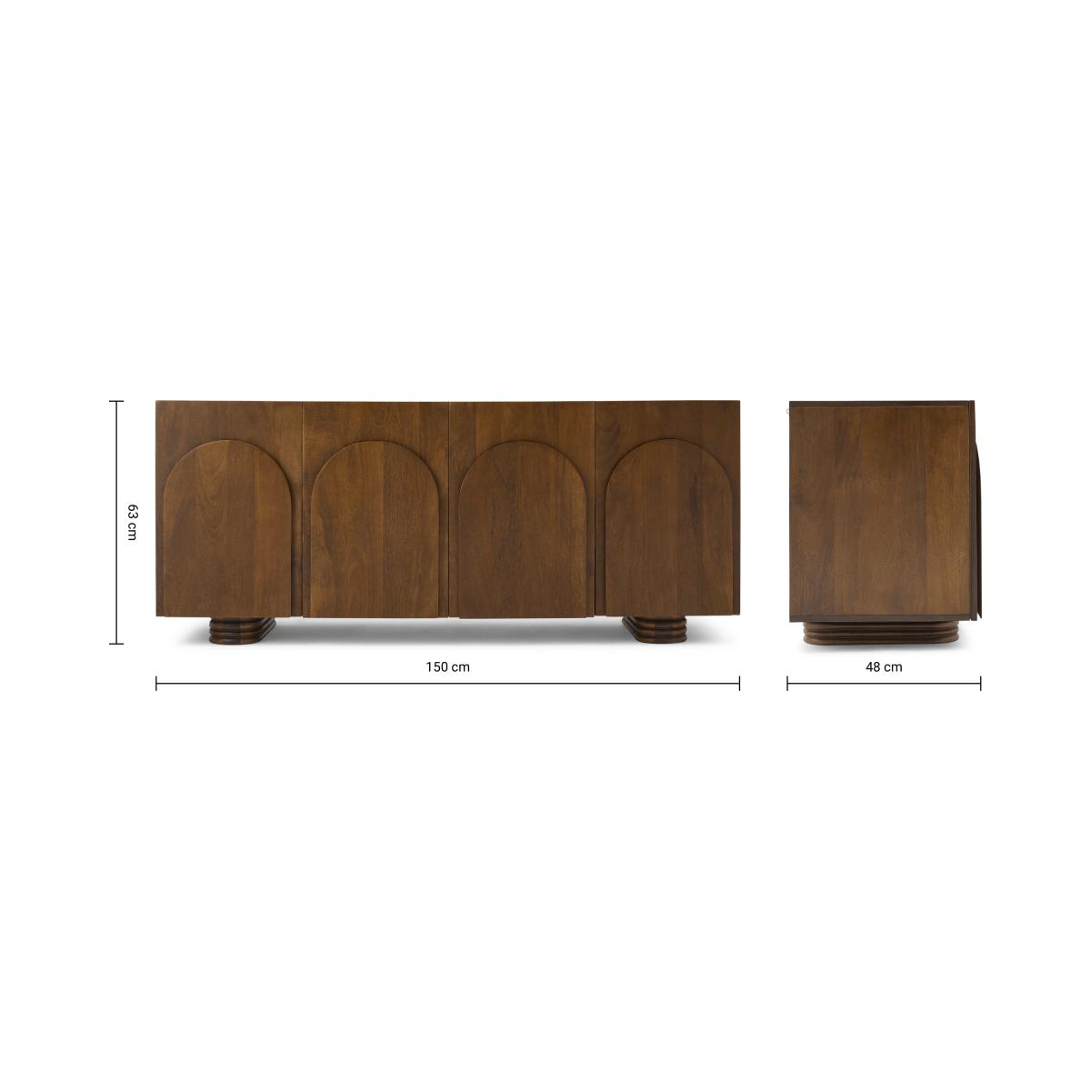 Kalaspel Wide Sideboard, Dark Mango Wood – image 3