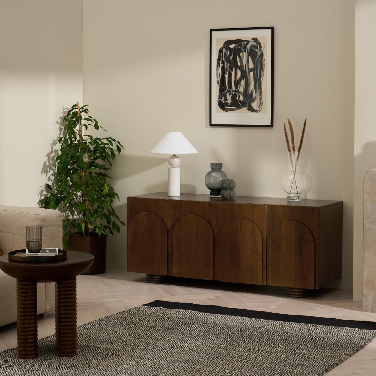 Kalaspel Wide Sideboard, Dark Mango Wood – image 4