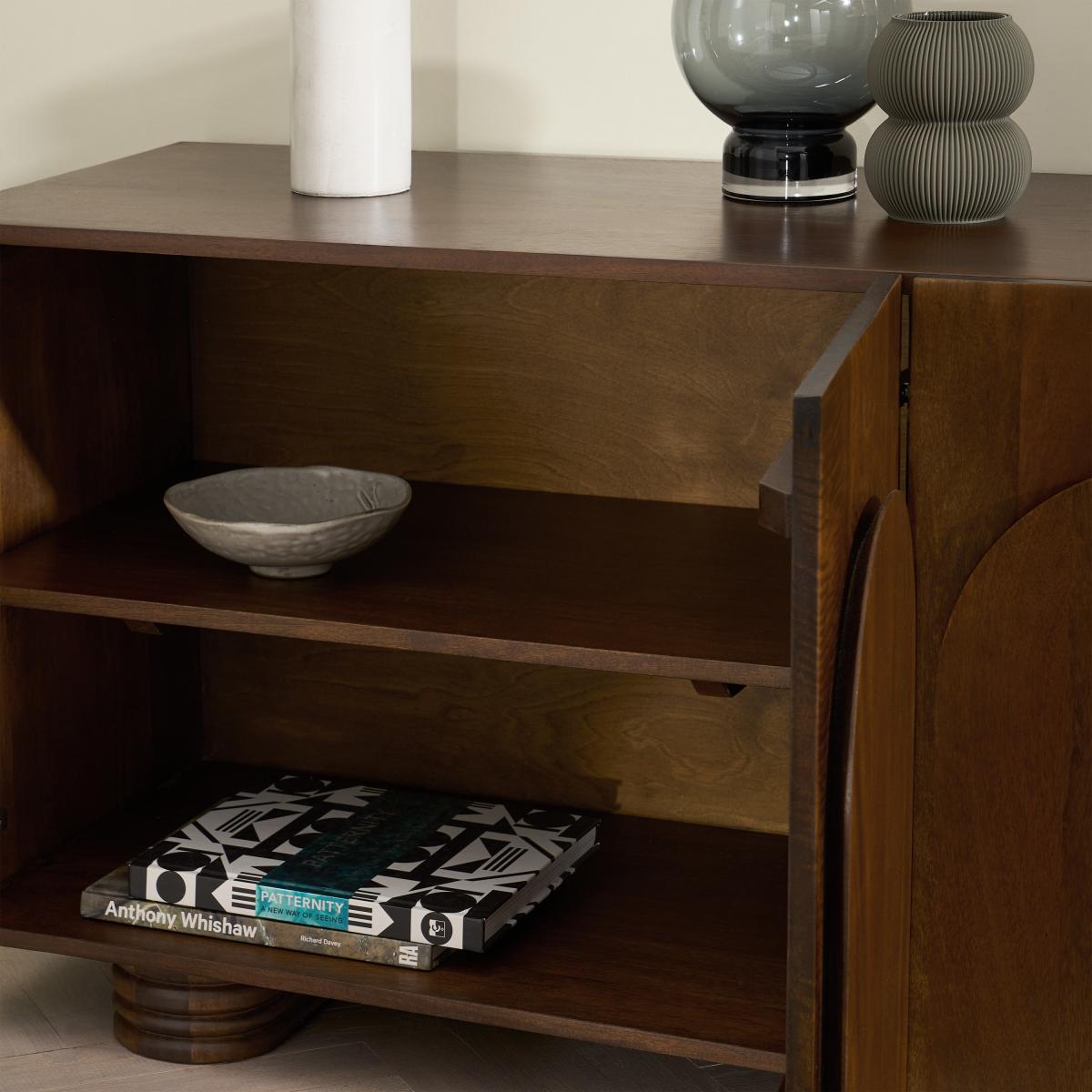 Kalaspel Wide Sideboard, Dark Mango Wood – image 5