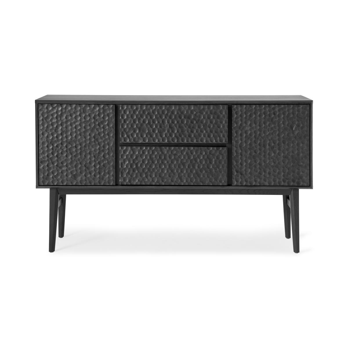 Abbon Wide Sideboard, Textured Charcoal Washed Oak – image 2