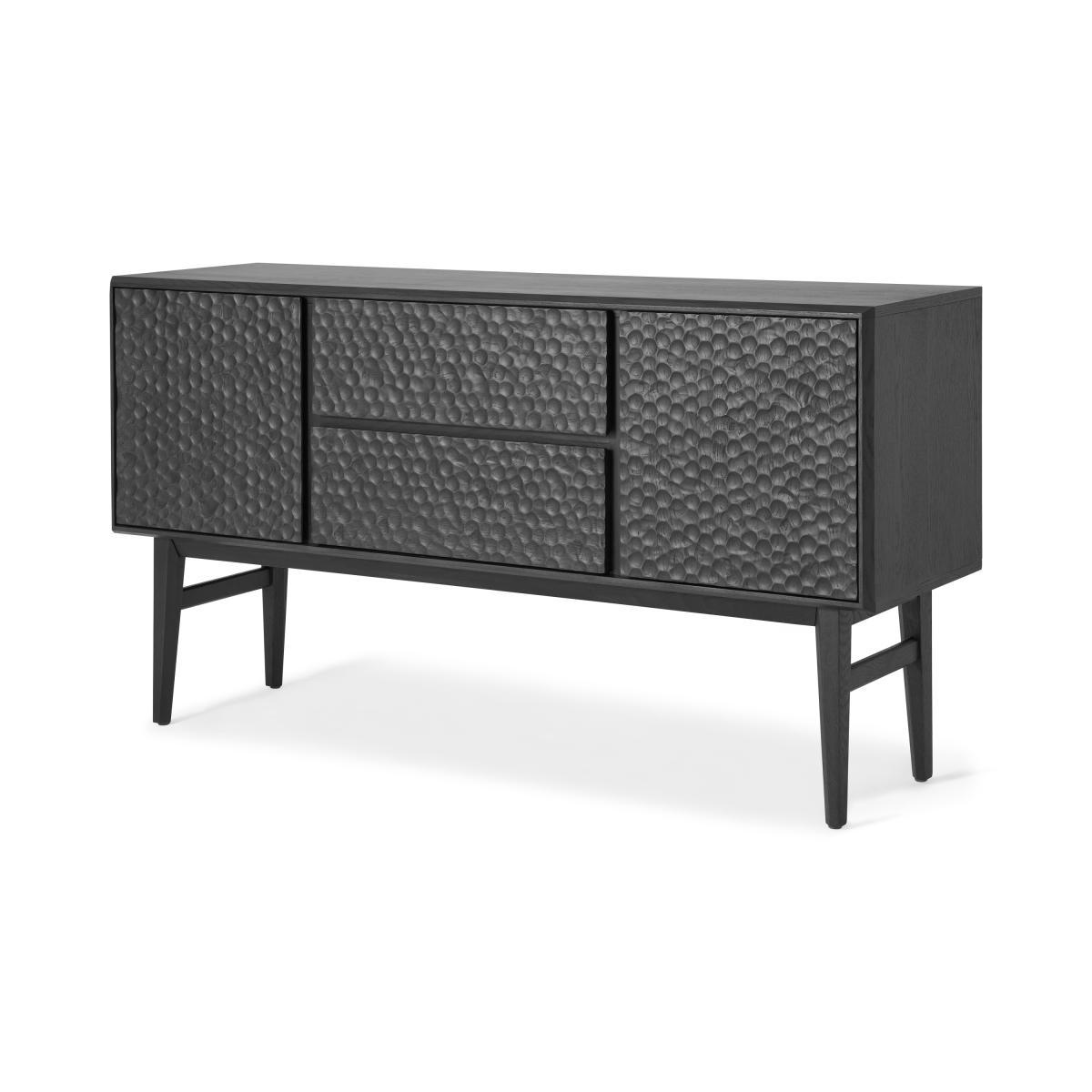 Abbon Wide Sideboard, Textured Charcoal Washed Oak – image 3
