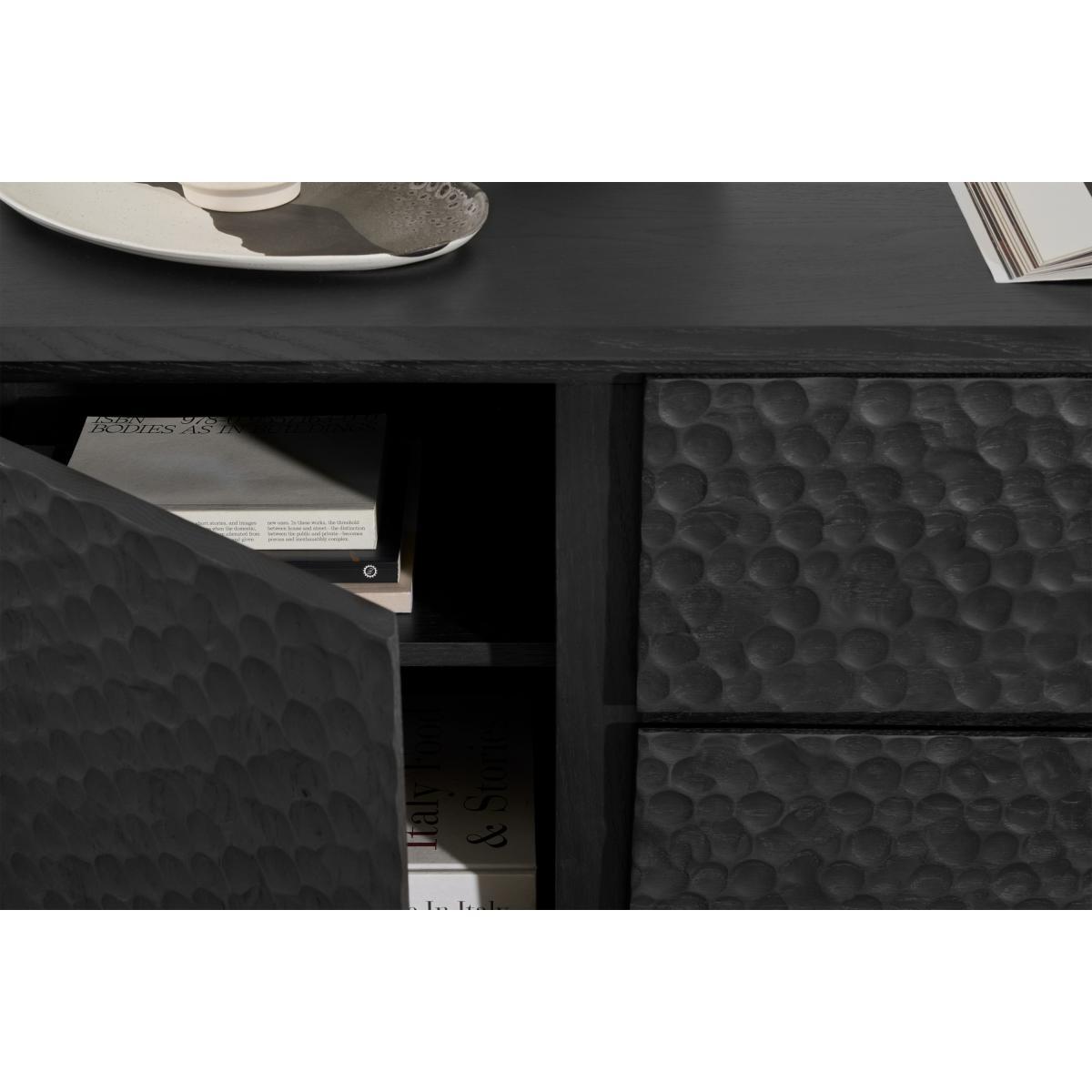 Abbon Wide Sideboard, Textured Charcoal Washed Oak – image 5