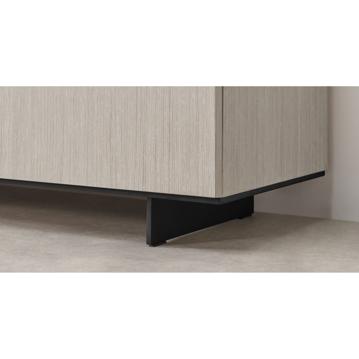 Claus Wide TV Stand, Grey Concrete and Light Oak – image 4