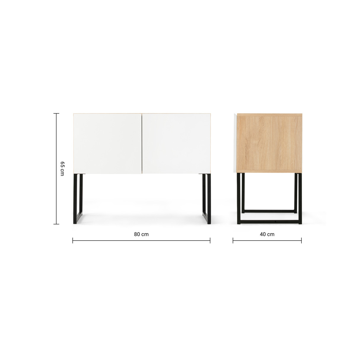 Hopkins Sideboard, Oak & White – image 8