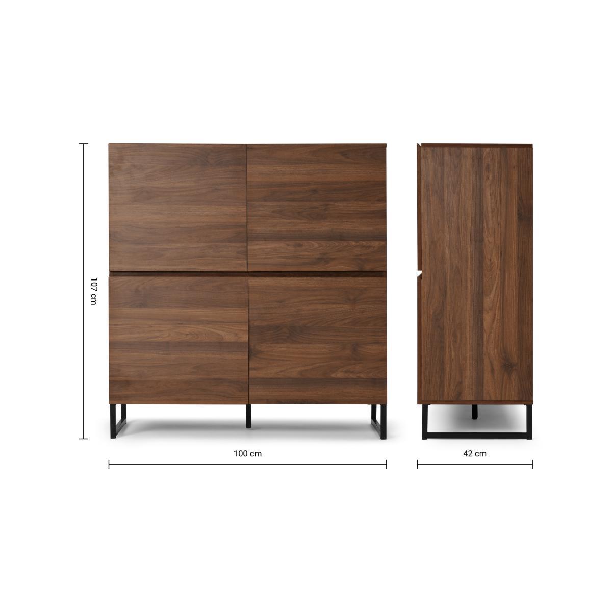 Hopkins Highboard, Walnut Effect – image 10
