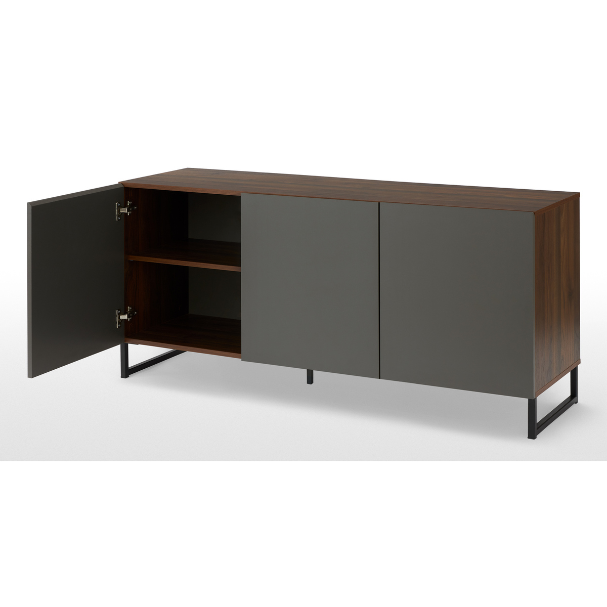 Hopkins Large Sideboard, Walnut Effect & Grey – image 5