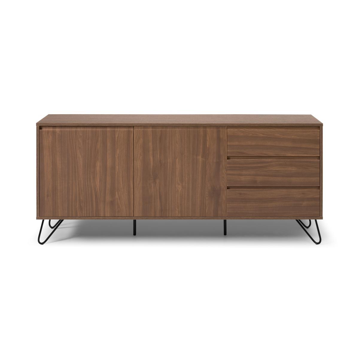 Elona Sideboard, Light Walnut Effect & Black – image 2