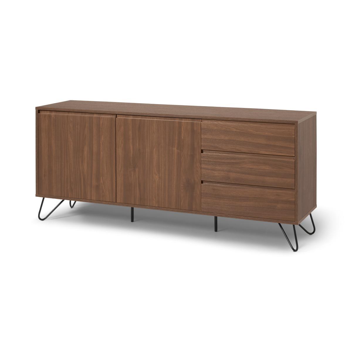 Elona Sideboard, Light Walnut Effect & Black – image 3