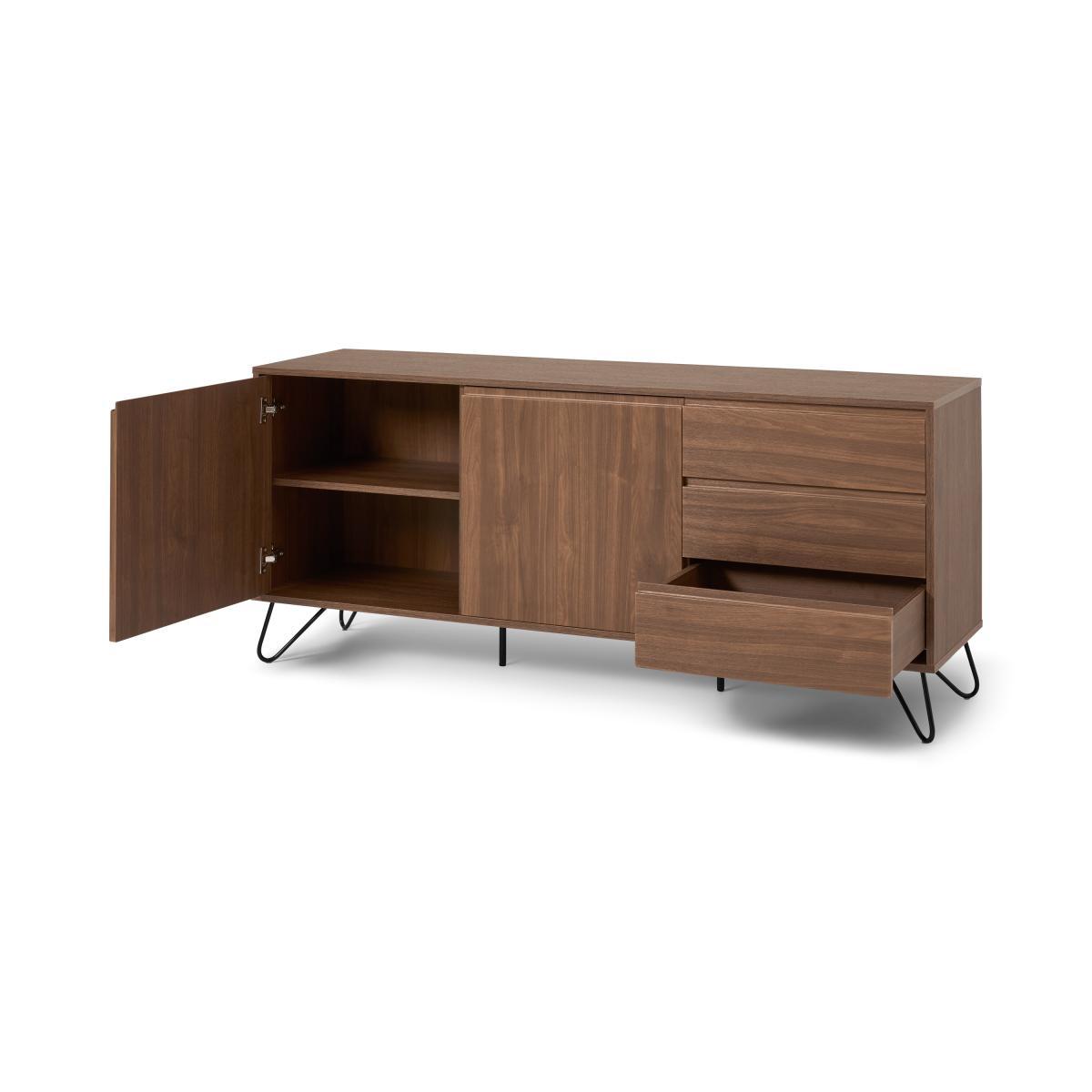 Elona Sideboard, Light Walnut Effect & Black – image 6