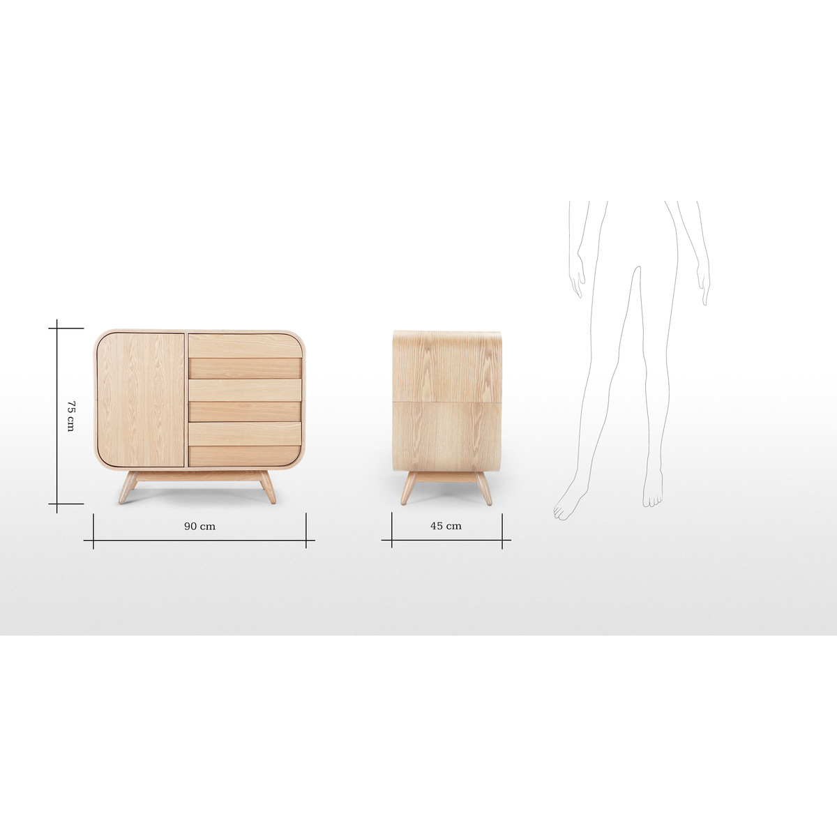 Esme Compact Sideboard, Ash – image 7