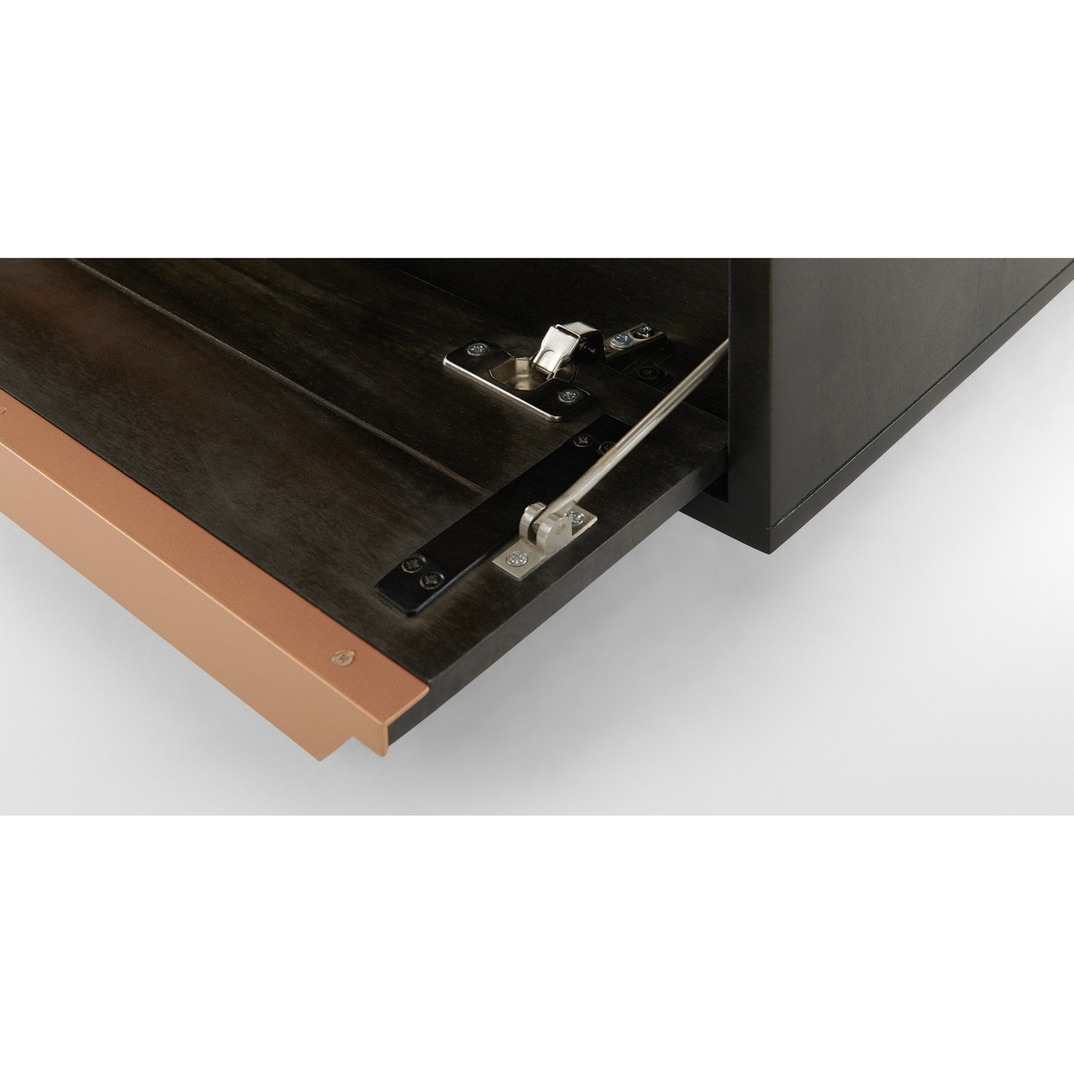 Anderson TV Stand, Mocha Mango Wood and Copper – image 6