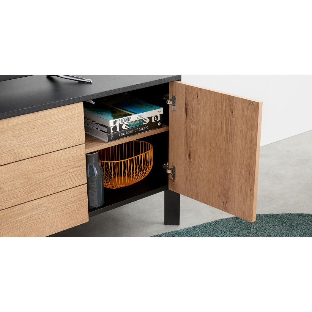 Brook Sideboard, Oak and Black – image 3