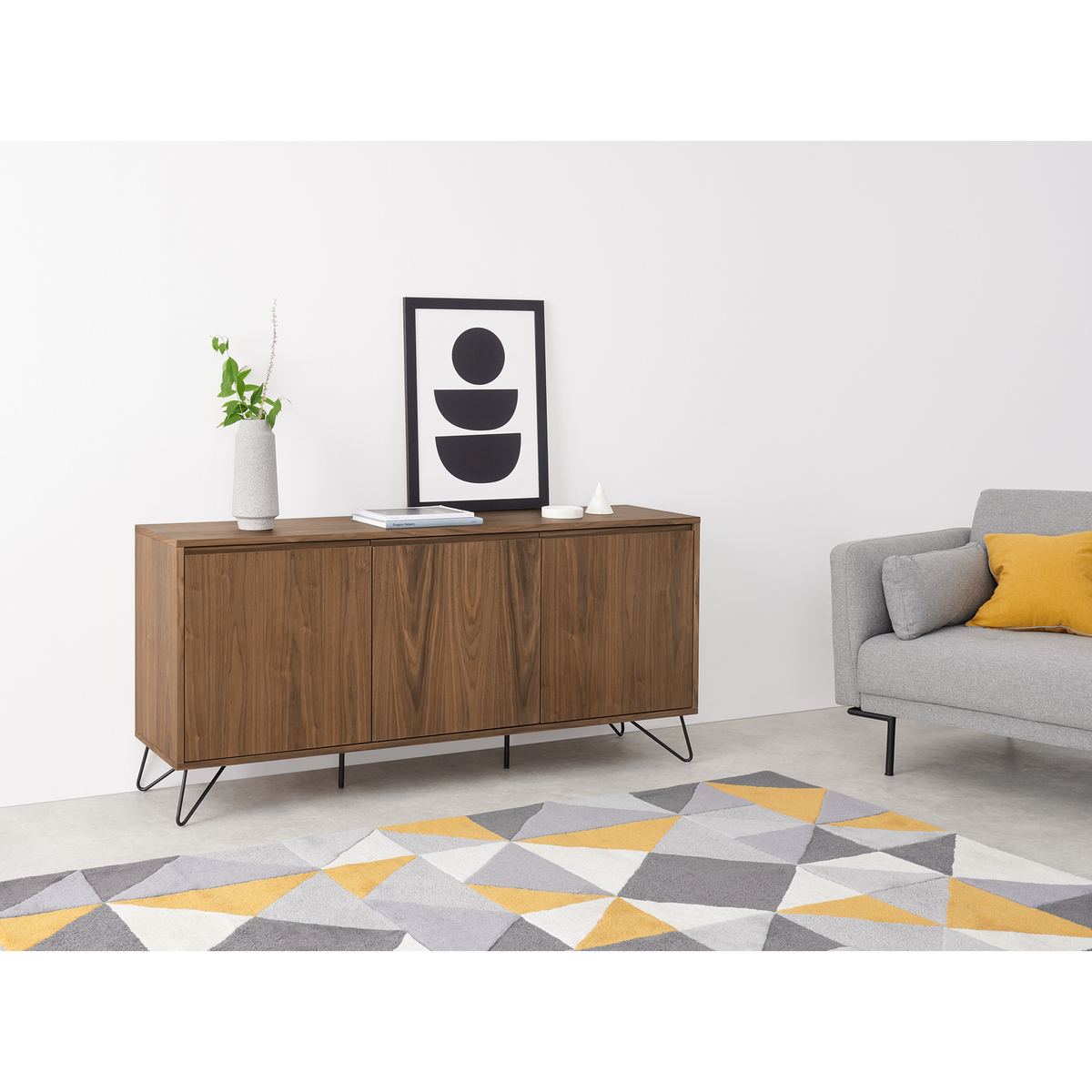Cerian Sideboard, Walnut and Black – image 3