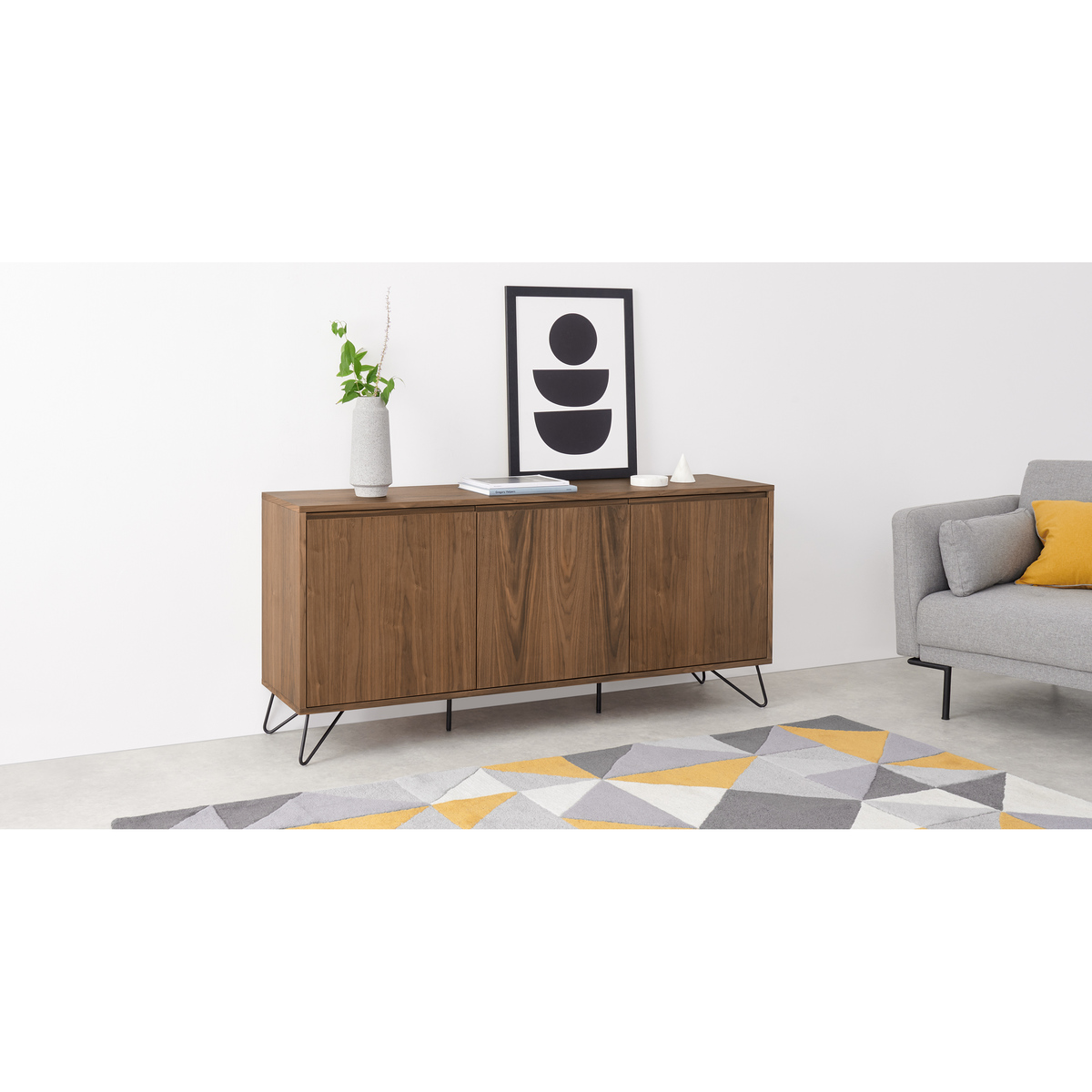 Cerian Sideboard, Walnut and Black – image 4