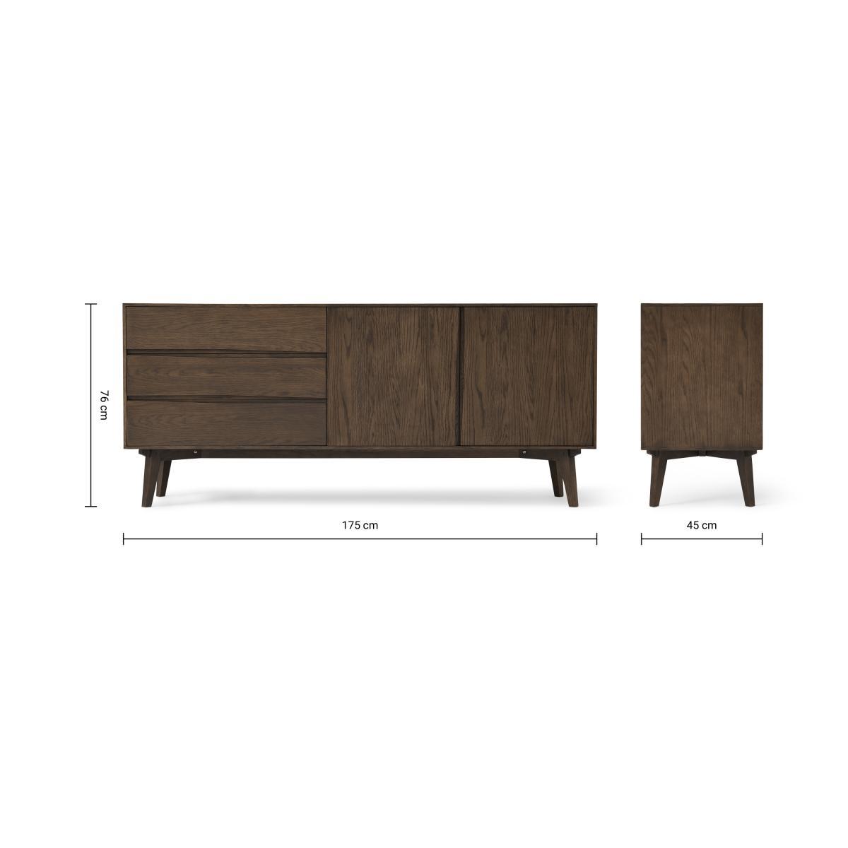 Wingrove Sideboard, Dark French Oak – image 10