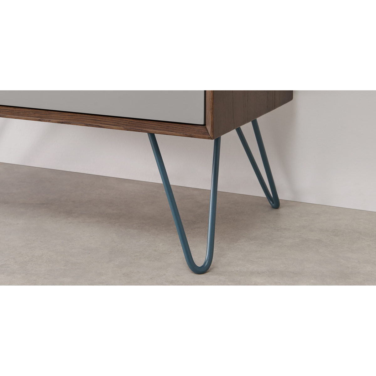 Dotty Compact Sideboard, Dark Stain and Grey – image 4