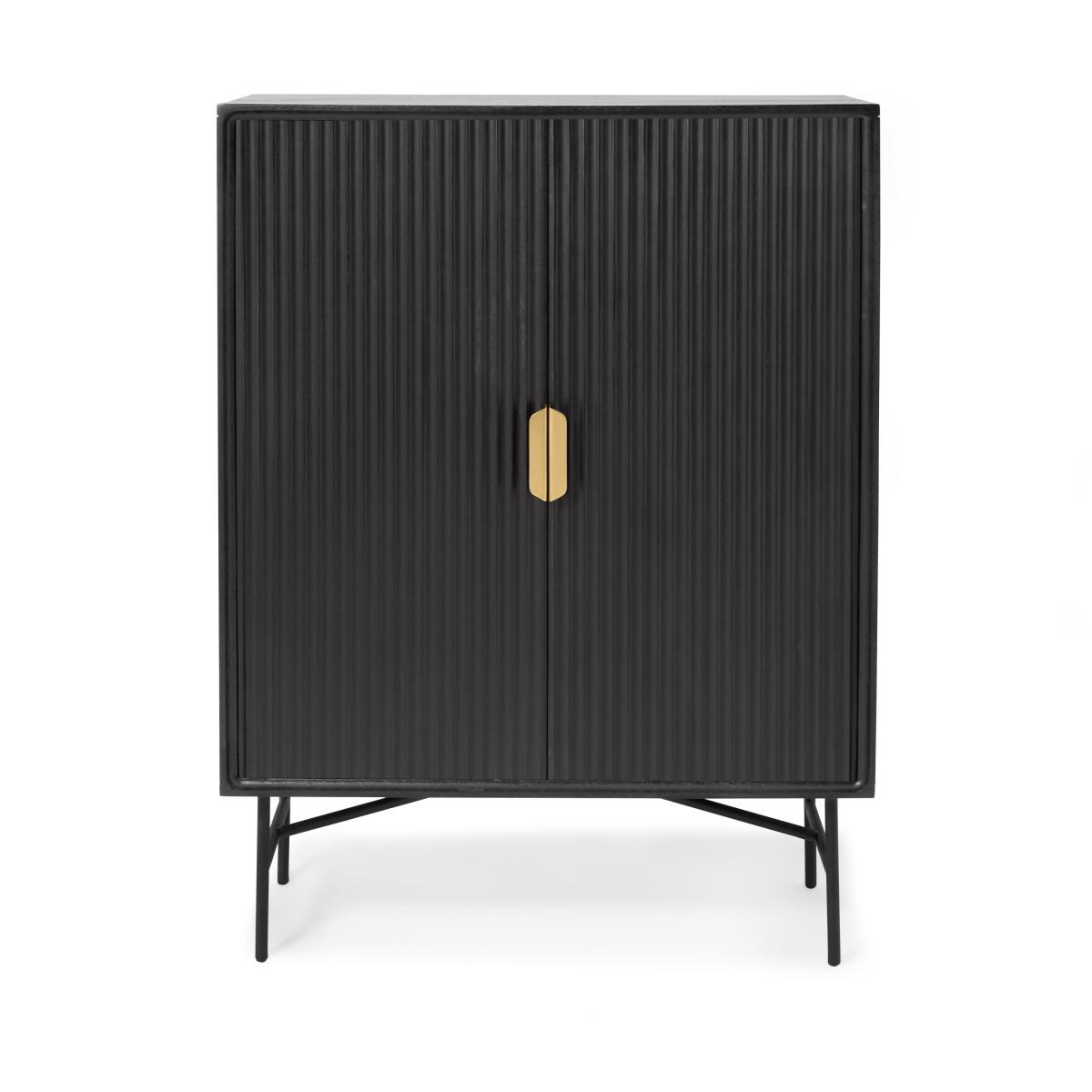Haines Highboard, Charcoal Black Mango Wood – image 2
