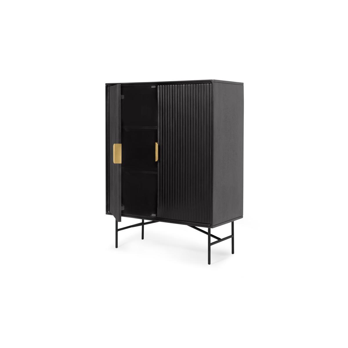 Haines Highboard, Charcoal Black Mango Wood – image 6
