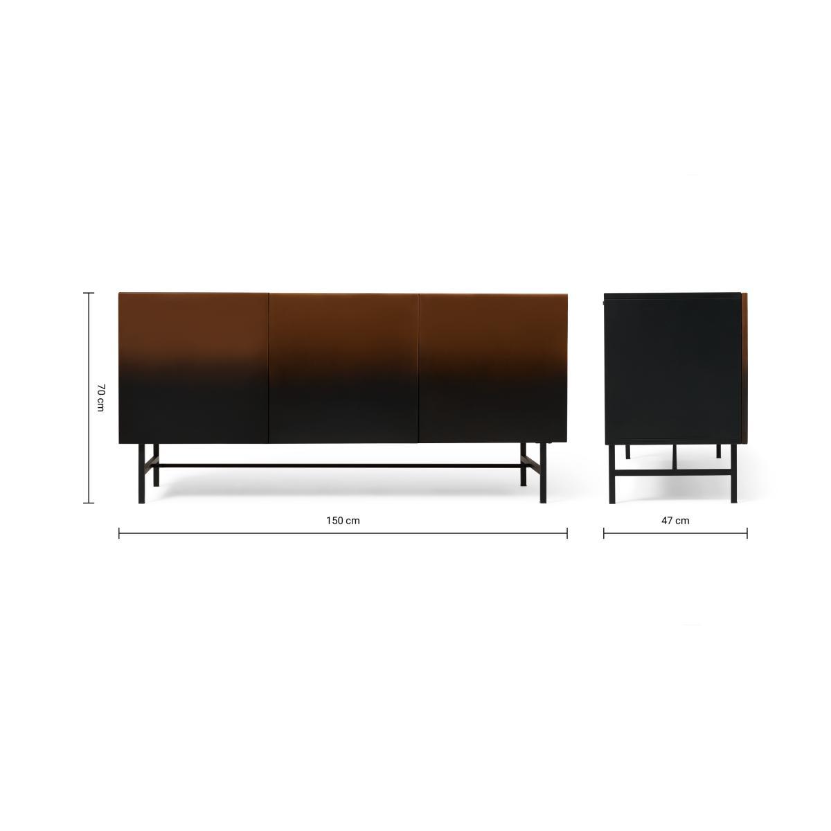 Sulta Wide Sideboard, Copper & Black Ombre – image 9