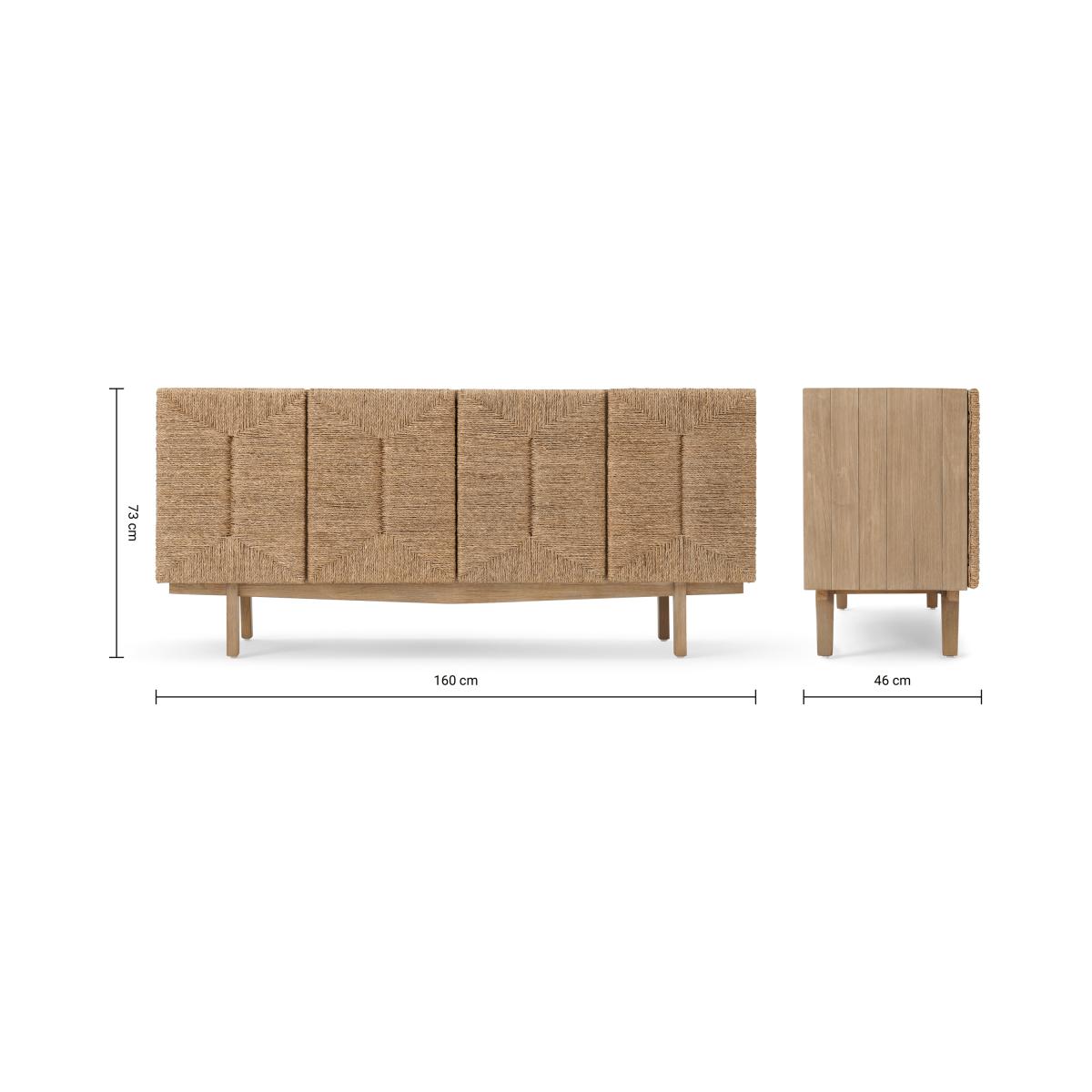 Livorno Sideboard, Woven Seagrass & Washed Pine – image 3