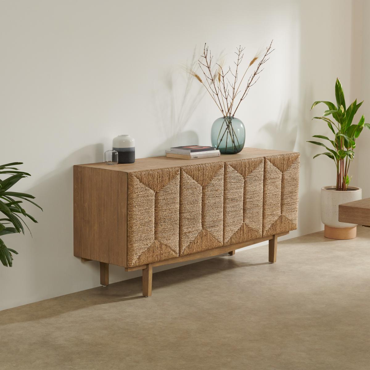 Livorno Sideboard, Woven Seagrass & Washed Pine – image 4