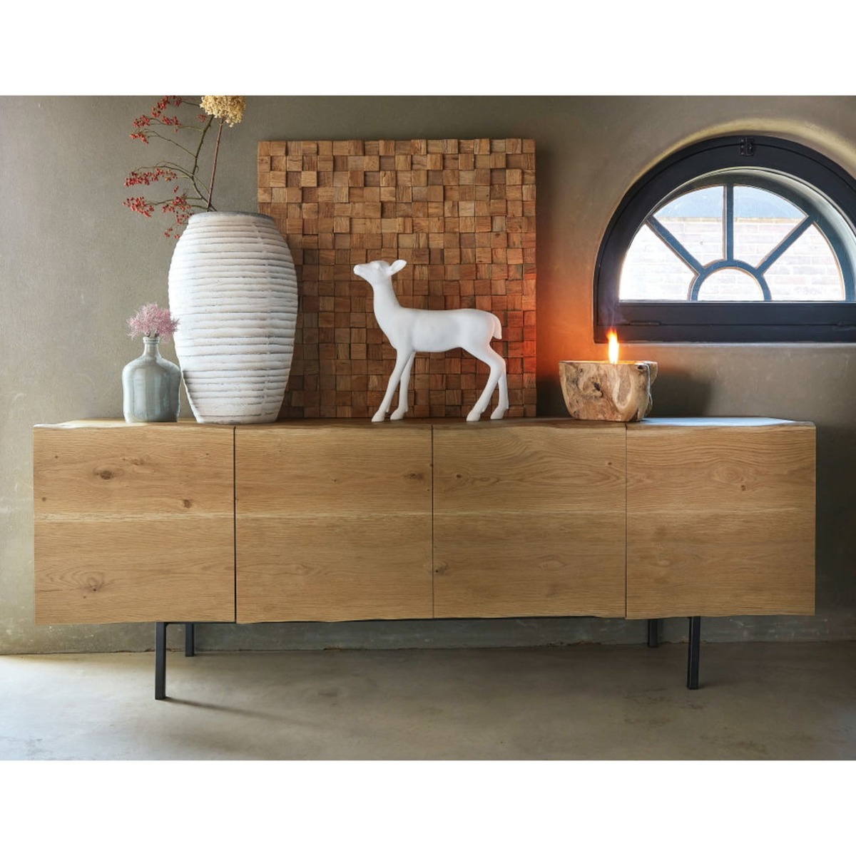 MAGNUS - Solid Pine 4-Door Vintage Sideboard – image 3