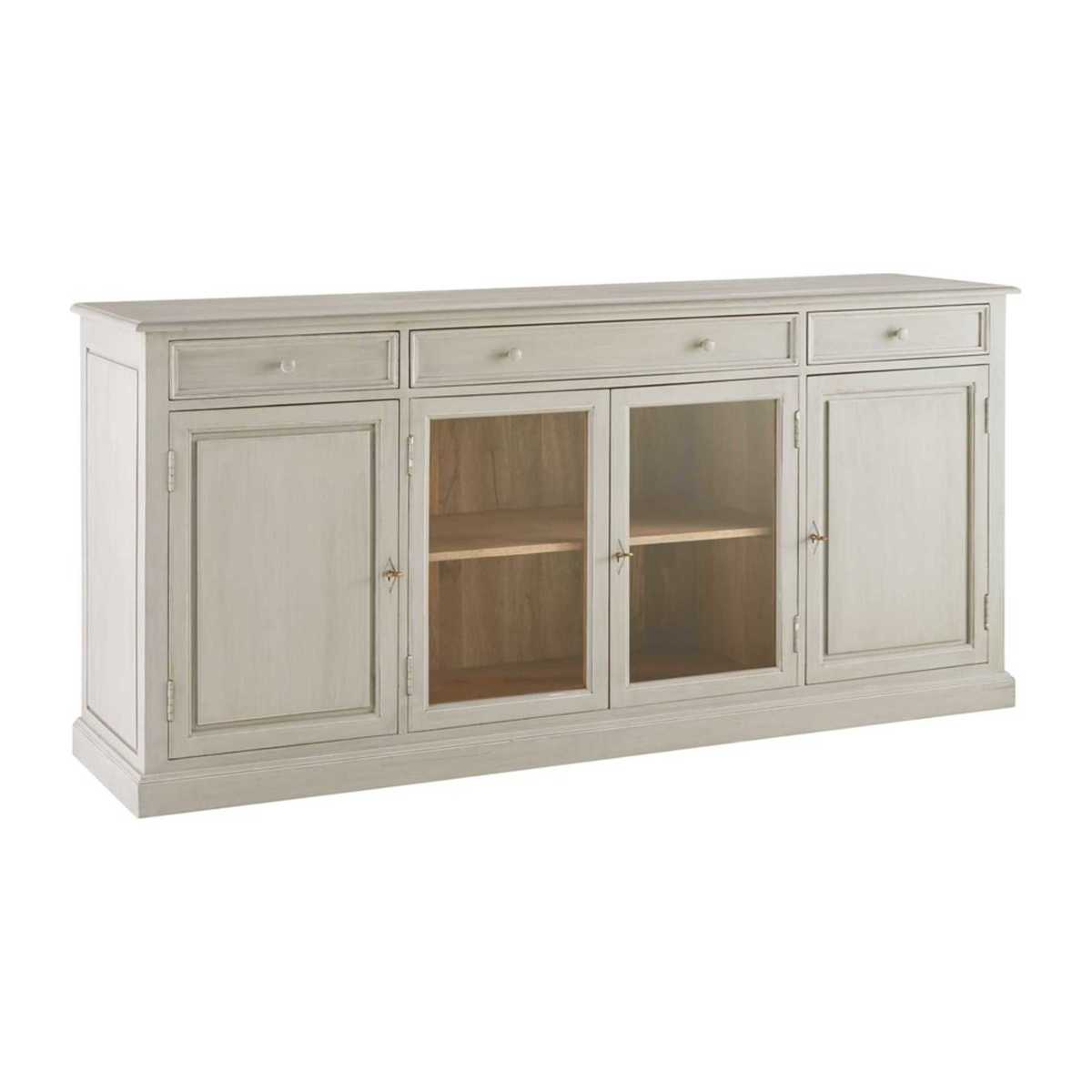CASTEL - Grey Solid Mango Wood 4-Door 3-Drawer Sideboard – image 2