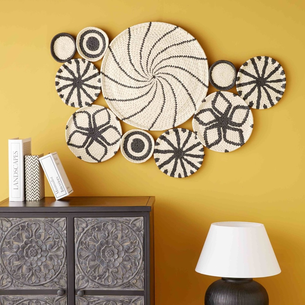 Sculpted mango wood and metal cabinet Topaze – image 10