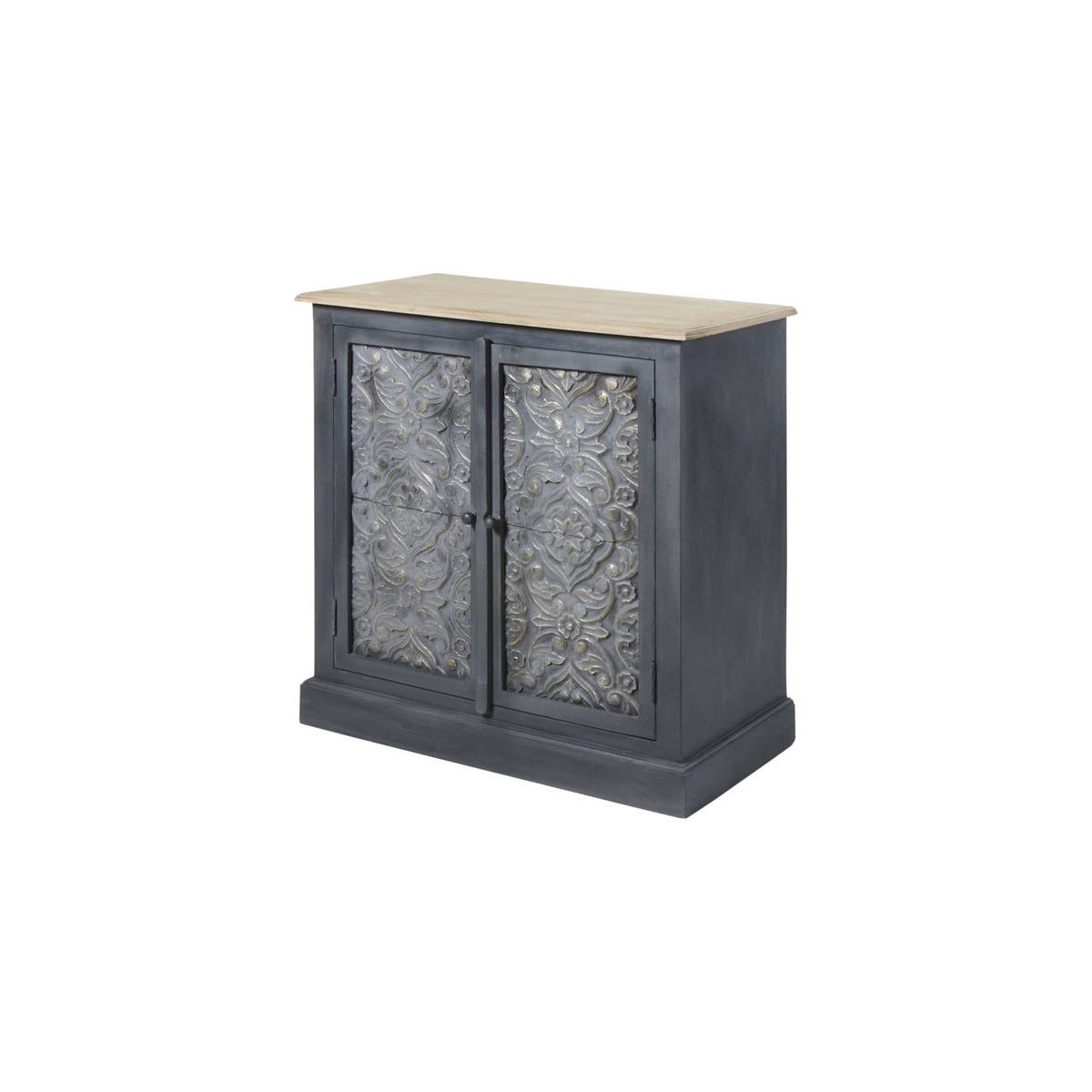 WABI - Solid Mango Wood and Dark Grey Acacia 2-Door Sideboard – image 2