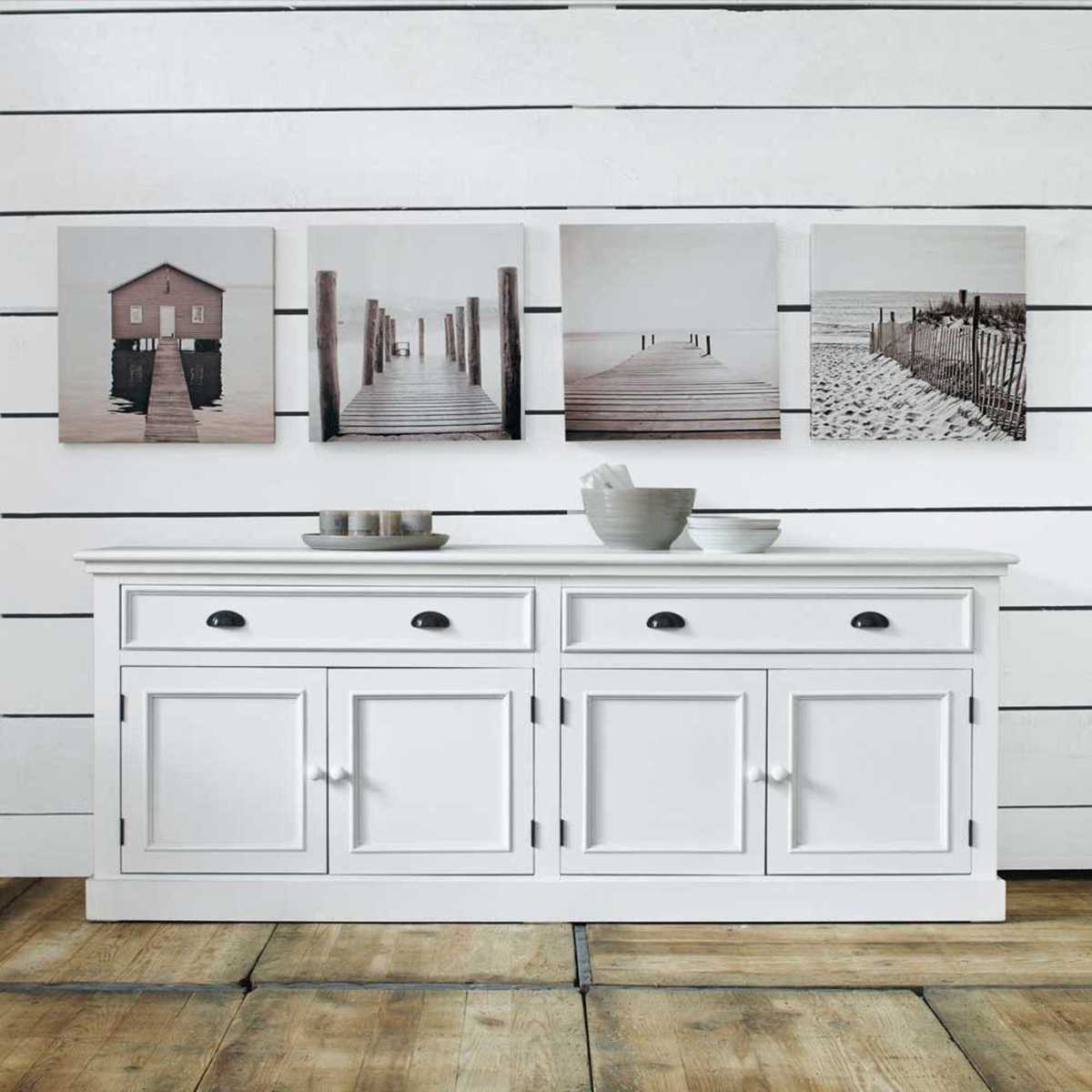 NEWPORT - White Wood 4-Door 4-Drawer Sideboard – image 3