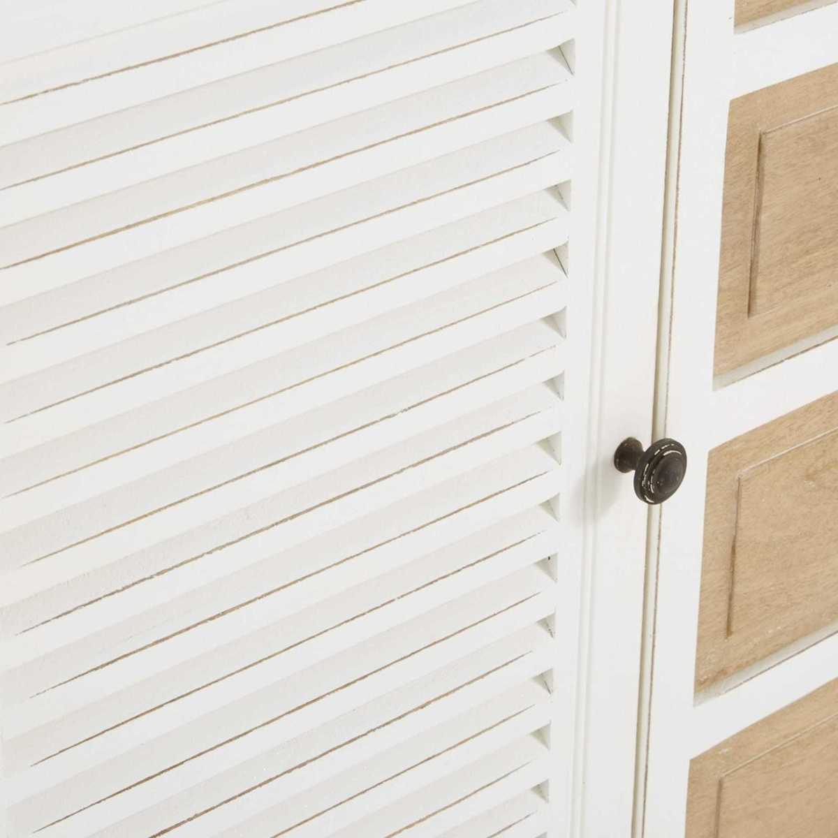 CEZEMBRE - White Solid Mango Wood 2-Door 4-Drawer Sideboard – image 6