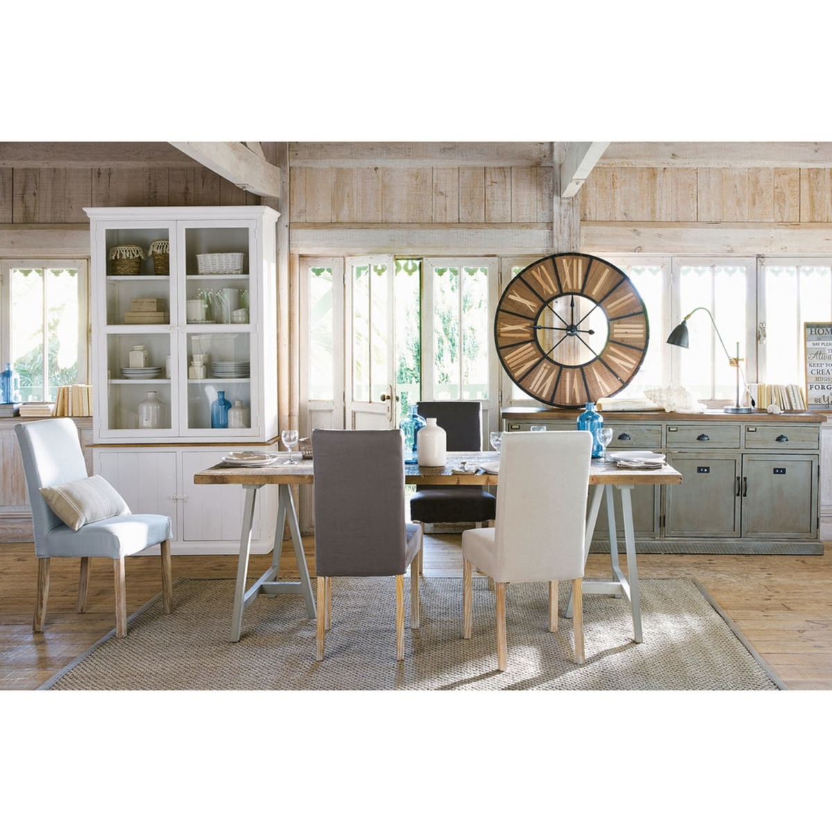 FERDINAND - Patinated recycled pine 4-door 4-drawer counter – image 9